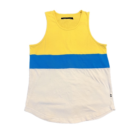 Edgar Ash Tank Top Mens Medium Multicolor Colorblock Sleeveless Casual Gym - Picture 2 of 9